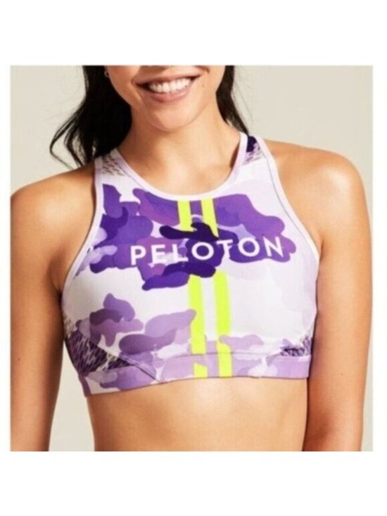 Peloton Other - NWT Peloton X Purple Camo Athleisure With Cut Out Nail Polish Sports Bra Size XS